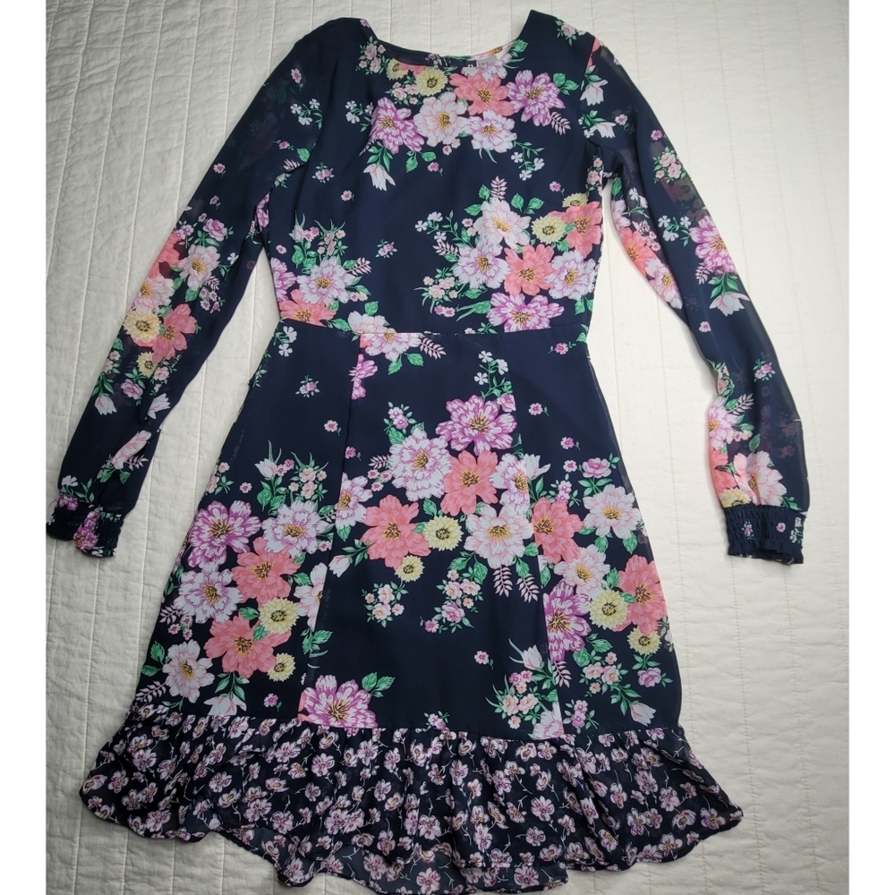 H&M floral ruffle dress size 6